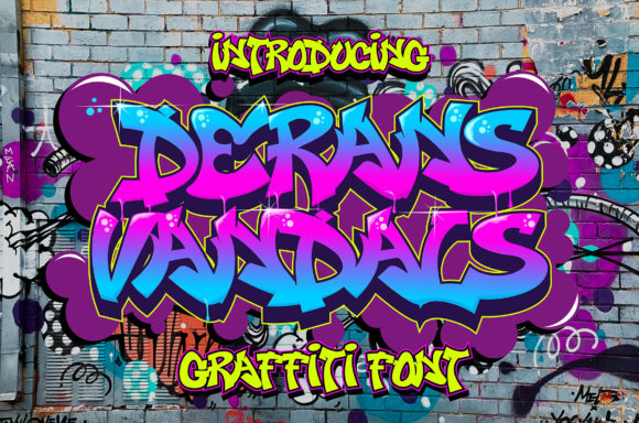 Derans Vandals: A Graffiti-Styled Display Font for Creative Branding