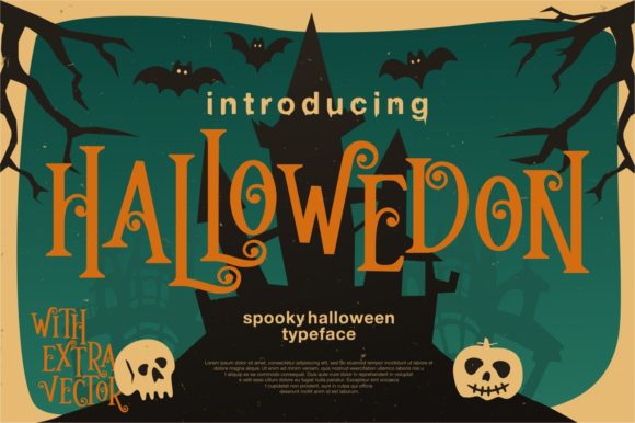 Hallowedon Font for Spooky Editorial Design and Creative Projects
