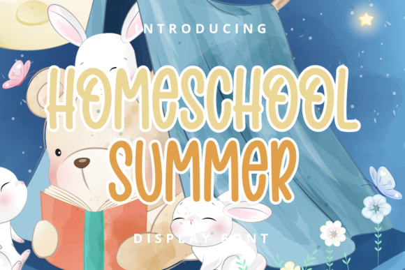Homeschool Summer Font for Playful Branding and Engaging Designs