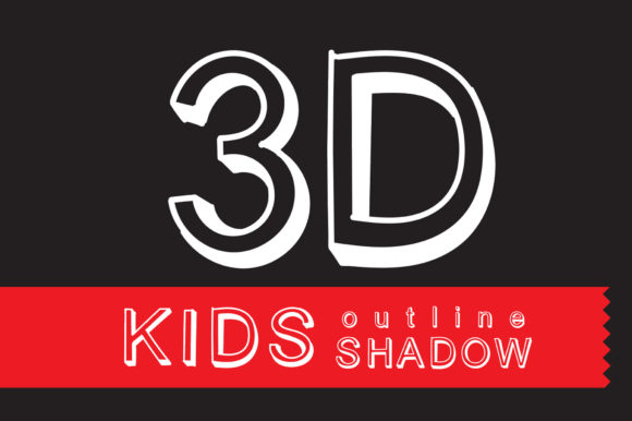 Kids 3D Outline Shadow: A Playful Display Font for Stronger Campaign Impact