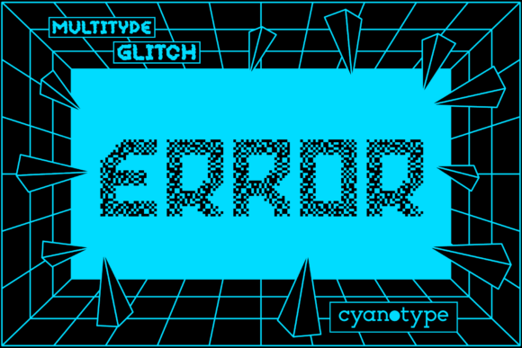 MultiType Glitch Error: A Pixelated Display Font for Trendy Editorial Projects
