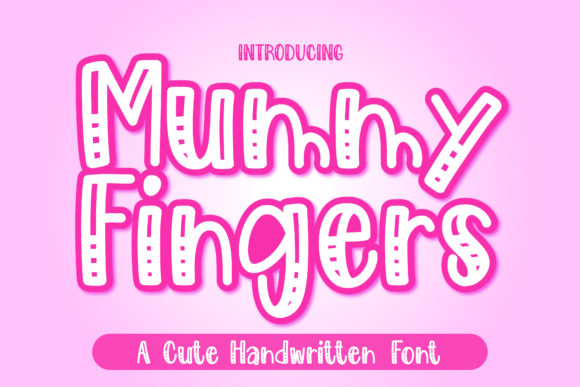 Mummy Fingers Font for Playful and Magical Design Projects