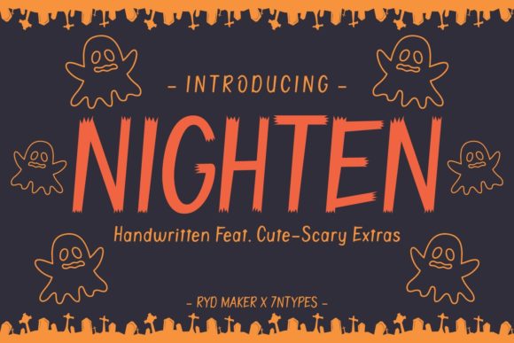 Nighten Display Font for Editorial Design