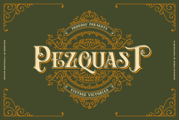 Pezquast: A Vintage-Styled Display Font for Editorial Elegance