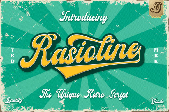 Rasioline Font: A Retro Display Type for Modern Projects