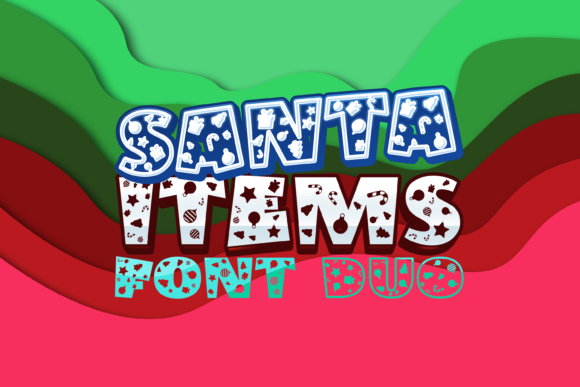 Santa Items Display Font for Editorial Design