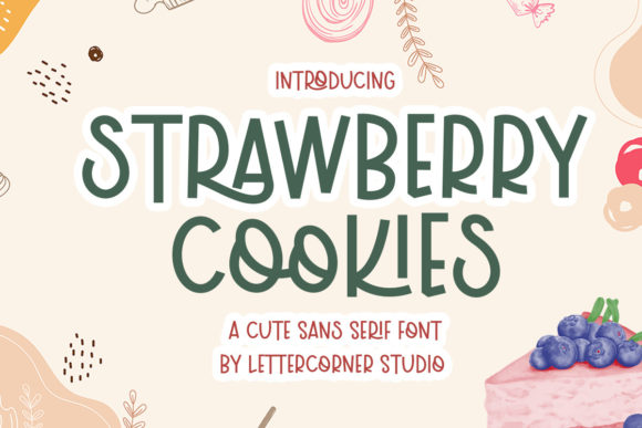 Strawberry Cookies Font for Playful and Caring Creations