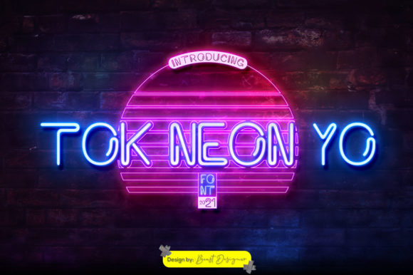 Tok Neon Yo Font for Vibrant Editorial Design