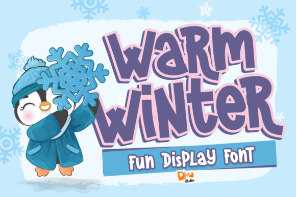 Warm Winter Font: A Playful Display Typeface for Editorial Projects